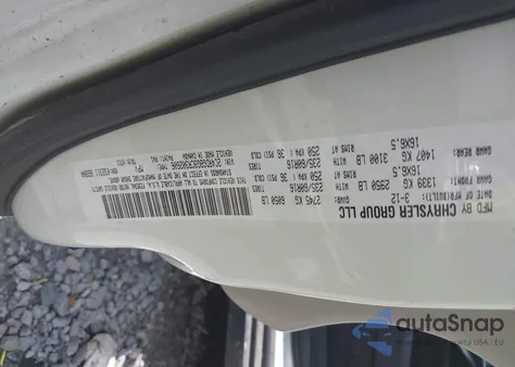 2012 Dodge Grand Caravan Se/Avp z USA, uszkodzony, nr VIN 2C4RDGBG9CR302606